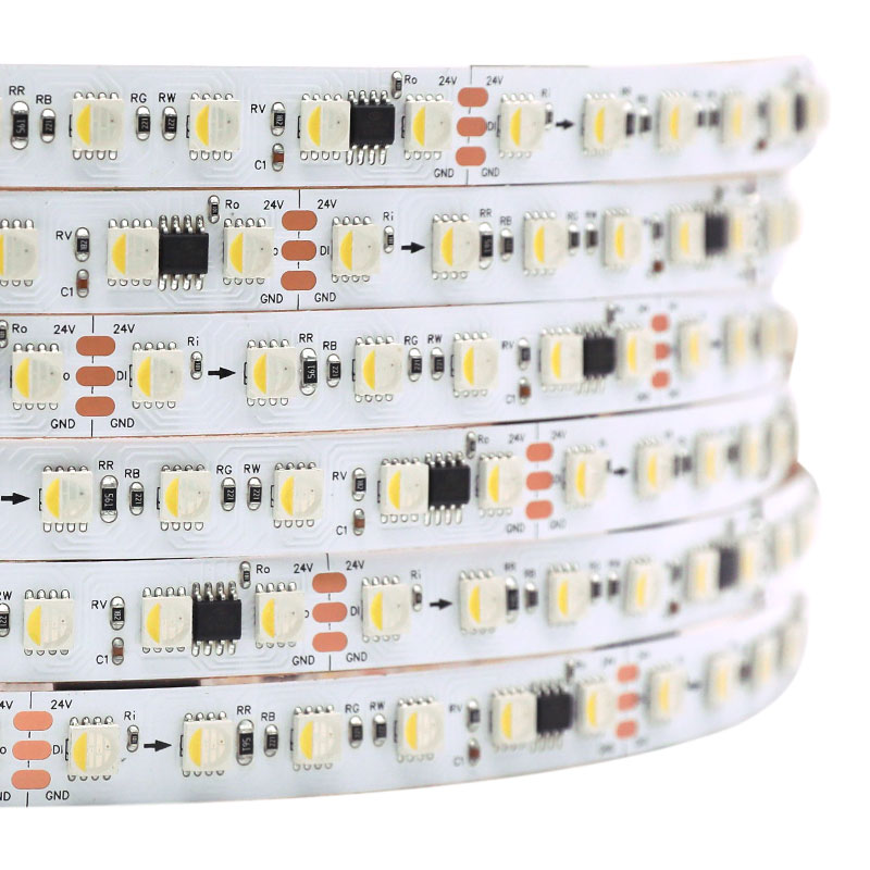 24V UCS2904 5050 4in1 RGBW Addressable LED Strip Lighting